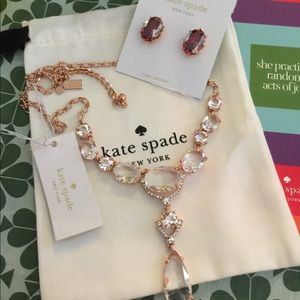 Kate Spade Crystal Necklace and Earrings Set